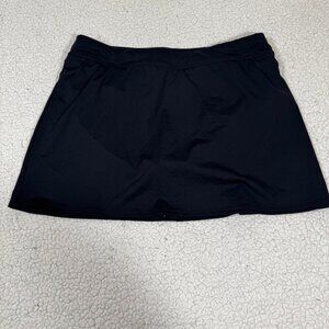 Lands' End Women's Modest Black Swim Skort Size 12 Swim Bottoms